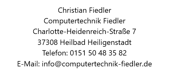 Verantwortlicher mit Anschrift und Kontaktdaten
